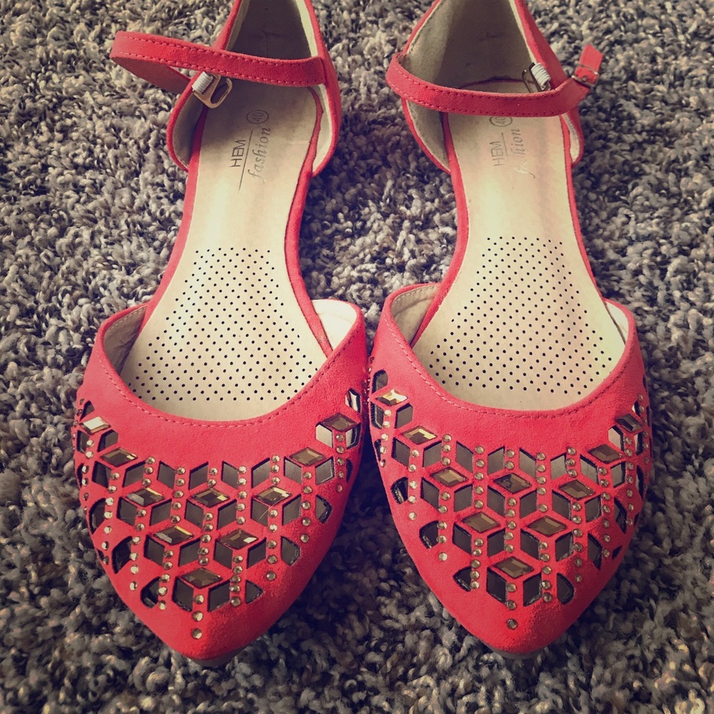 Coral color flats